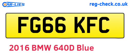 FG66KFC are the vehicle registration plates.