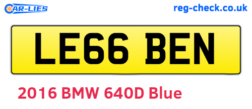 LE66BEN are the vehicle registration plates.