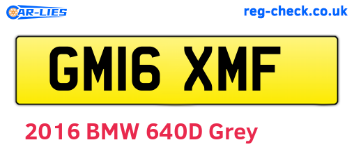 GM16XMF are the vehicle registration plates.