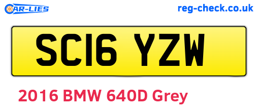 SC16YZW are the vehicle registration plates.