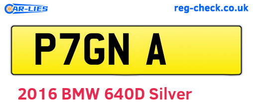 P7GNA are the vehicle registration plates.