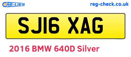 SJ16XAG are the vehicle registration plates.