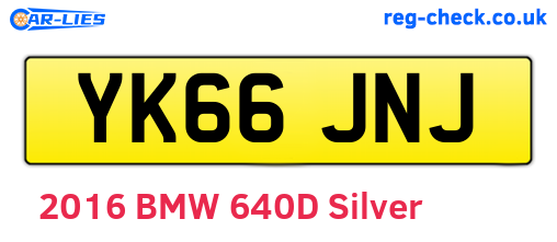 YK66JNJ are the vehicle registration plates.