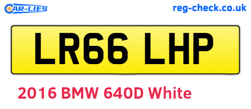 LR66LHP are the vehicle registration plates.