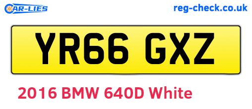 YR66GXZ are the vehicle registration plates.