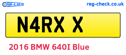 N4RXX are the vehicle registration plates.