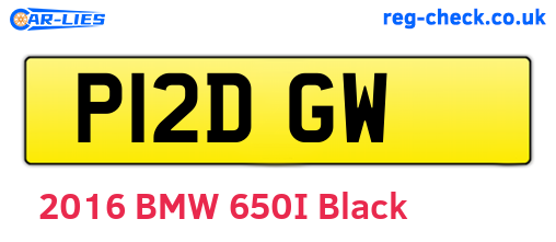 P12DGW are the vehicle registration plates.