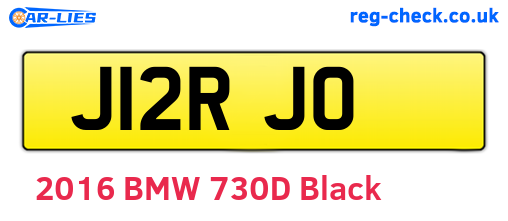 J12RJO are the vehicle registration plates.
