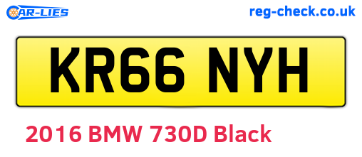 KR66NYH are the vehicle registration plates.
