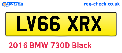 LV66XRX are the vehicle registration plates.
