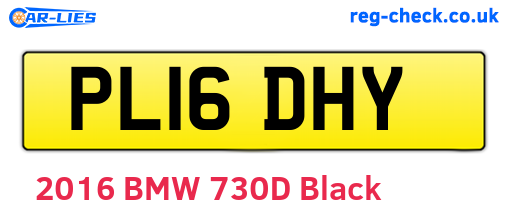 PL16DHY are the vehicle registration plates.