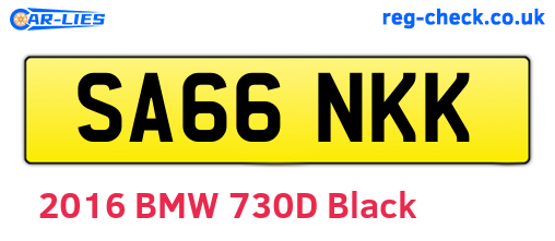 SA66NKK are the vehicle registration plates.