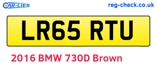 LR65RTU are the vehicle registration plates.