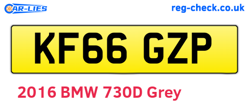 KF66GZP are the vehicle registration plates.