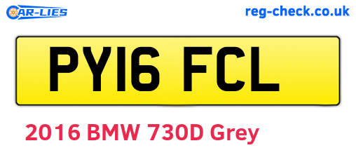 PY16FCL are the vehicle registration plates.