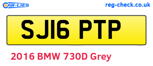 SJ16PTP are the vehicle registration plates.
