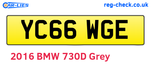 YC66WGE are the vehicle registration plates.
