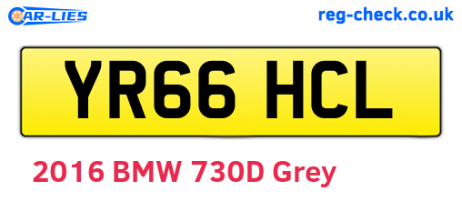 YR66HCL are the vehicle registration plates.