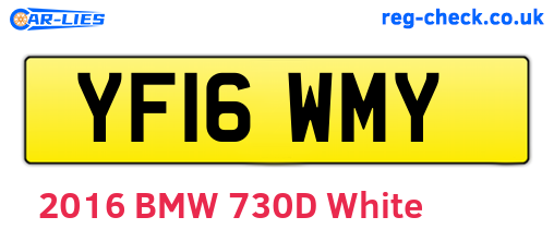 YF16WMY are the vehicle registration plates.
