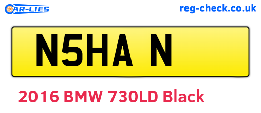 N5HAN are the vehicle registration plates.
