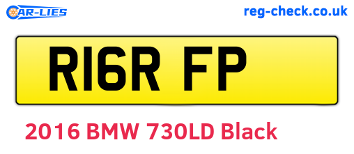 R16RFP are the vehicle registration plates.