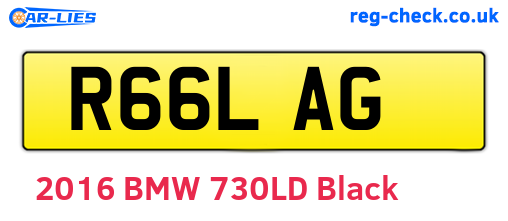 R66LAG are the vehicle registration plates.
