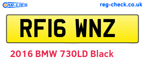 RF16WNZ are the vehicle registration plates.