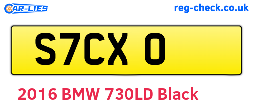 S7CXO are the vehicle registration plates.