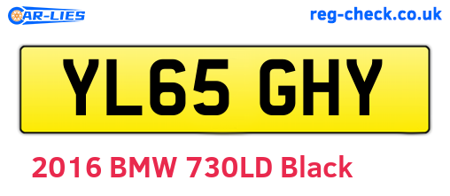 YL65GHY are the vehicle registration plates.