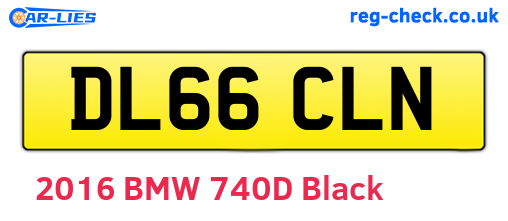 DL66CLN are the vehicle registration plates.