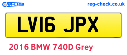LV16JPX are the vehicle registration plates.