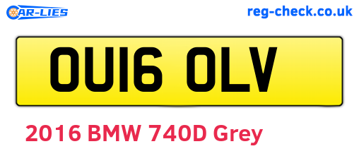 OU16OLV are the vehicle registration plates.