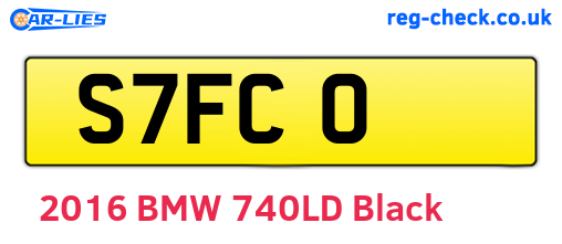 S7FCO are the vehicle registration plates.