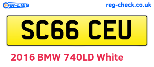 SC66CEU are the vehicle registration plates.