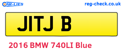 J1TJB are the vehicle registration plates.