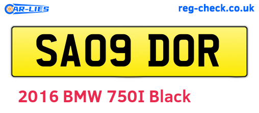 SA09DOR are the vehicle registration plates.