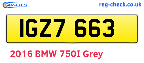 IGZ7663 are the vehicle registration plates.