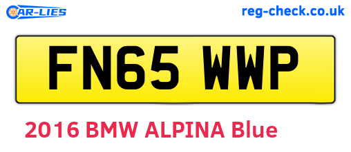 FN65WWP are the vehicle registration plates.