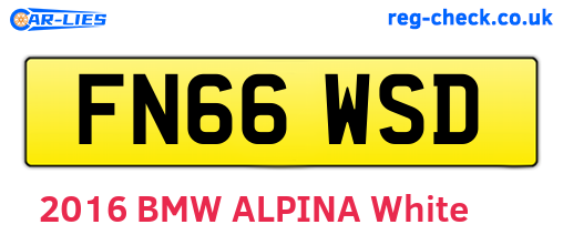 FN66WSD are the vehicle registration plates.