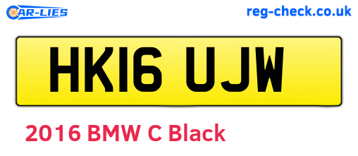 HK16UJW are the vehicle registration plates.