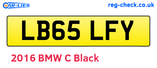 LB65LFY are the vehicle registration plates.