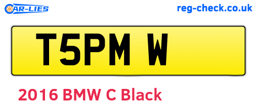 T5PMW are the vehicle registration plates.
