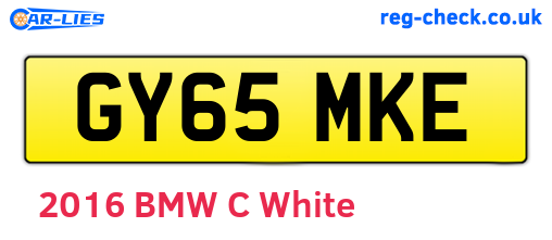 GY65MKE are the vehicle registration plates.
