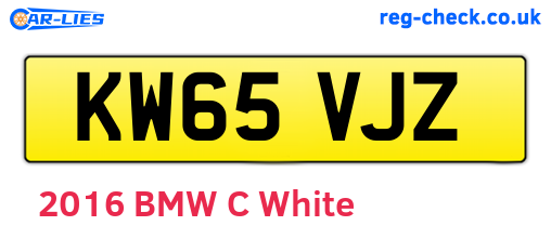 KW65VJZ are the vehicle registration plates.