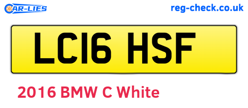 LC16HSF are the vehicle registration plates.
