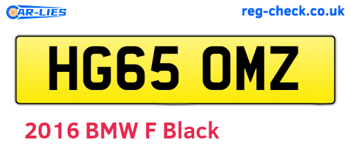 HG65OMZ are the vehicle registration plates.