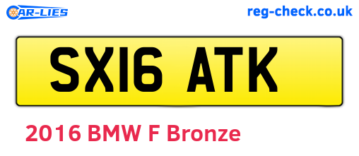 SX16ATK are the vehicle registration plates.