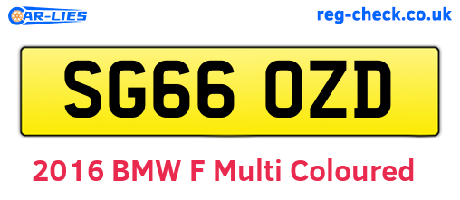 SG66OZD are the vehicle registration plates.