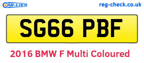 SG66PBF are the vehicle registration plates.