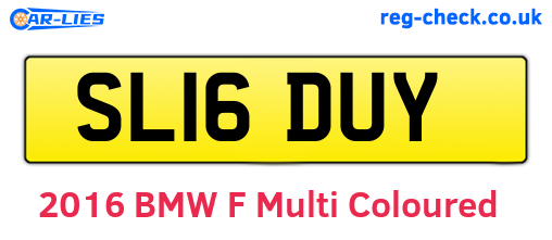 SL16DUY are the vehicle registration plates.